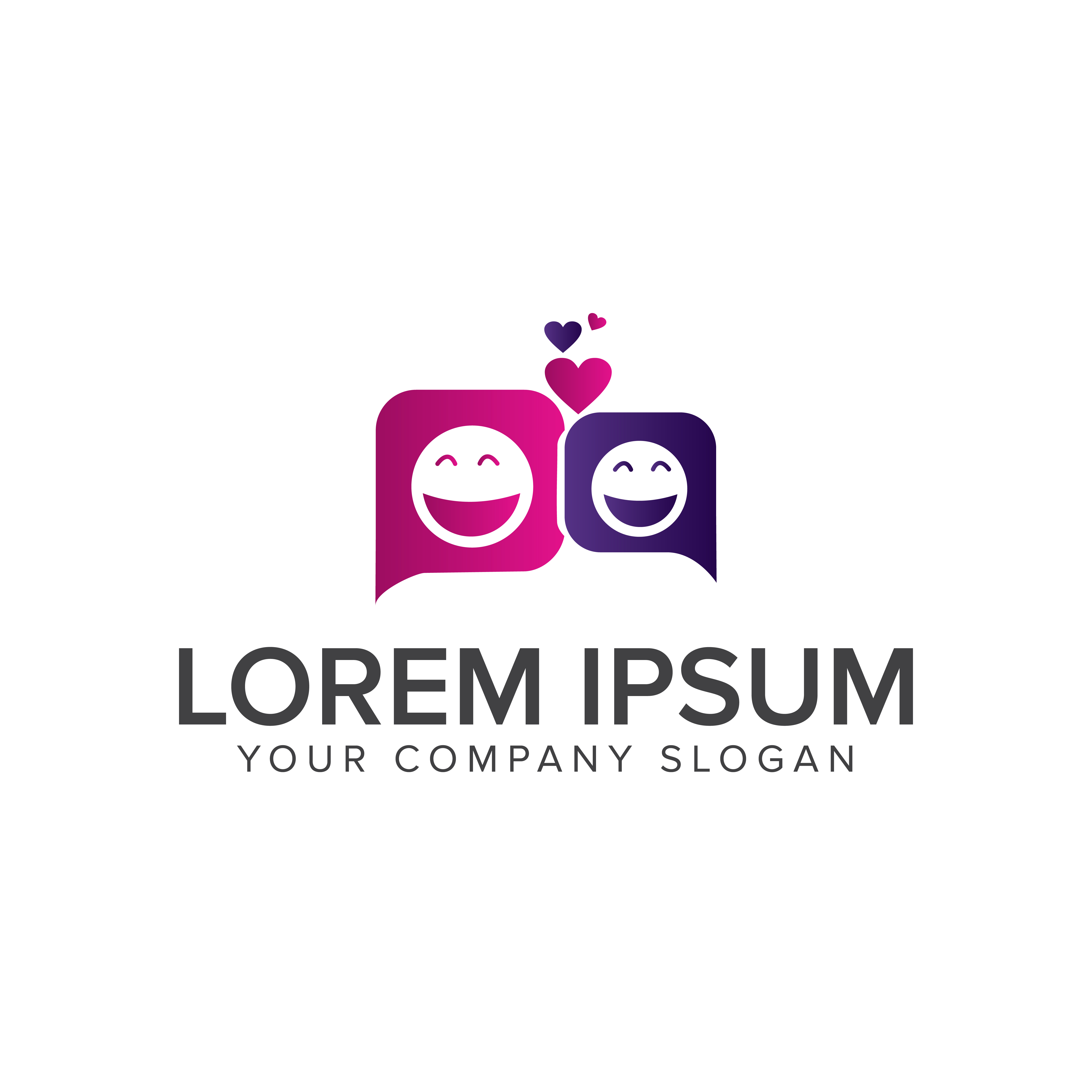 chat dating logo design concept template 603427 Vector Art at Vecteezy