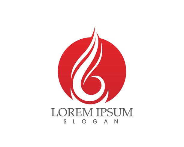 Fire flame nature logo and symbols icons template.. vector