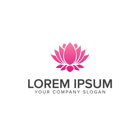 Beautiful lotus flower symbol. logo design concept template vector