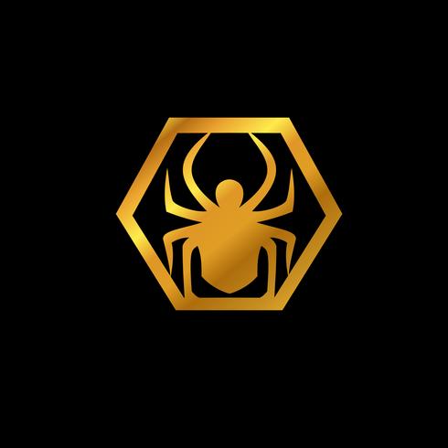 logotipo del emblema de la araña. plantilla de concepto de diseño de logotipo animal vector