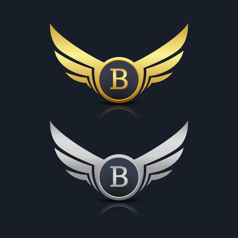 Logotipo del emblema de la letra B vector