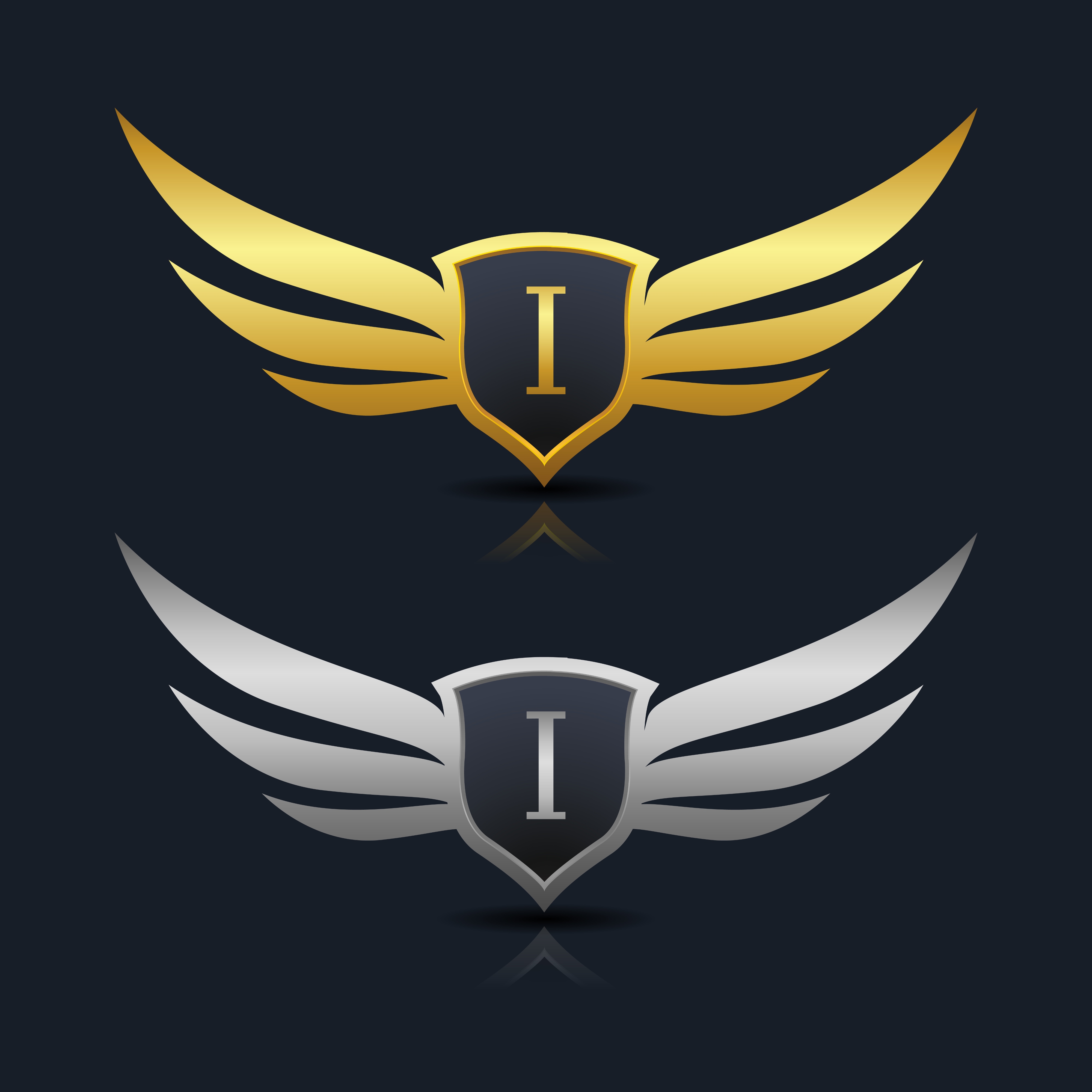 Download Wings Shield Letter I Logo Template - Download Free ...