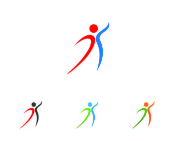 Plantilla de logotipo y símbolos de Health people logo care vector