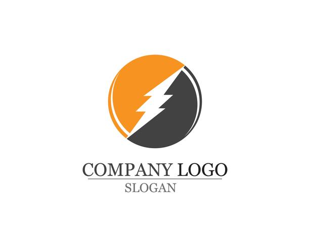 lightning icon logo and symbols vector template