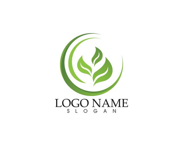 Ecología vector icono logotipo y plantilla de símbolo