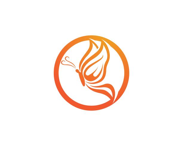 Mariposa conceptual simple, colorido icono. Logo. Ilustración vectorial vector