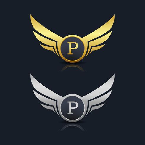 Letter P emblem Logo vector