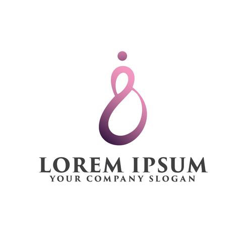 Wedding Spa people logo design concept template vector