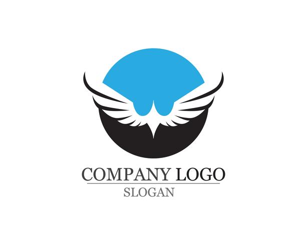 Wings bird sign abstract template icons  vector
