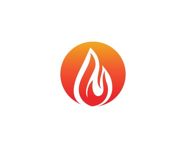 Fire flame nature logo and symbols icons template vector