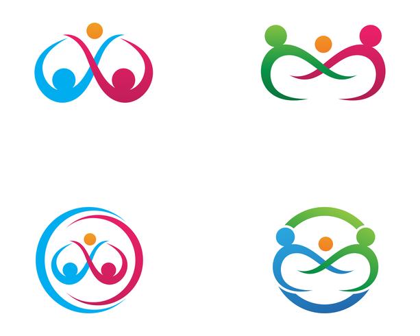 Adoption and community care Logo template vector icon..