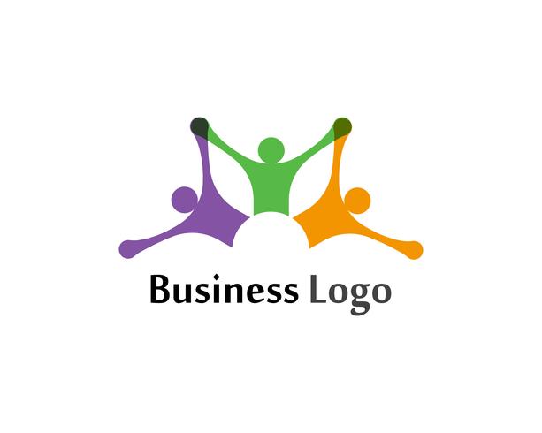 Community logo people care  and symbols template vector