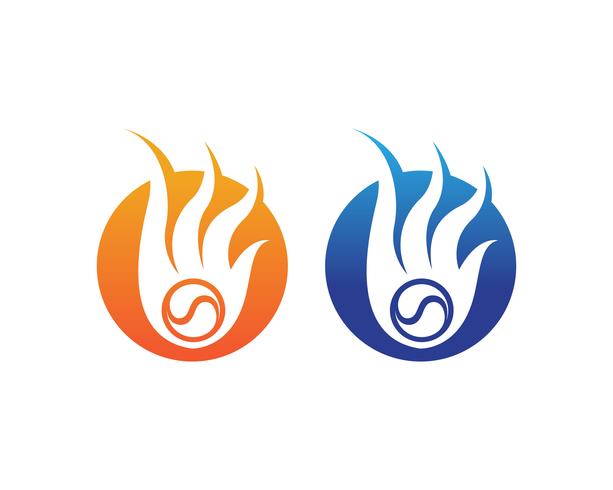 Fire logo hot logo and symbols template icons vector