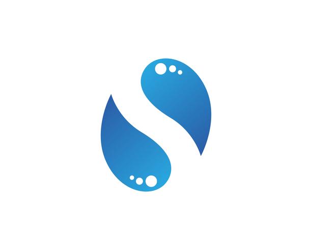 Símbolo de la ola de agua e icono Logo plantilla vector ...