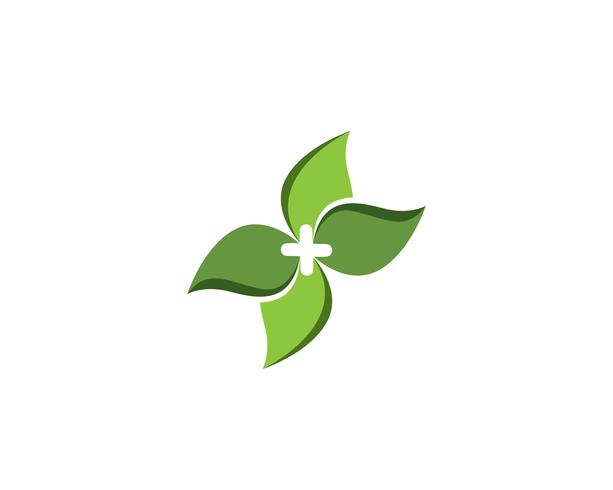 leaf green nature logo and symbol template Vector 