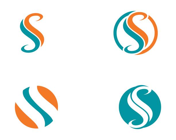 S logo y símbolos iconos vectoriales de plantilla vector