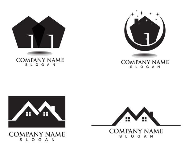 property house and home logos template  vector