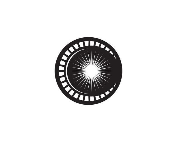 Sun logo and symbols star icon web vector