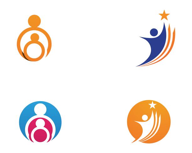 Adoption and community care Logo template vector icon..