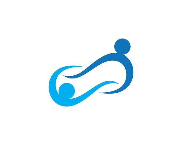 Adoption and community care Logo template vector icon..