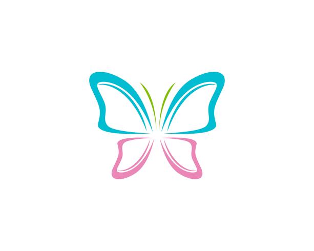 Butterfly conceptual simple, colorful icon. Logo. Vector illustration