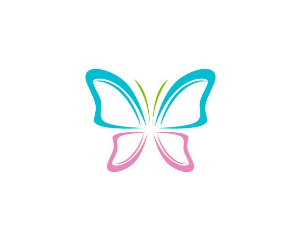 Mariposa conceptual simple, colorido icono. Logo. Ilustración vectorial vector