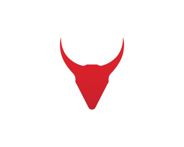 Bull horn logo and symbols template icons app.. vector