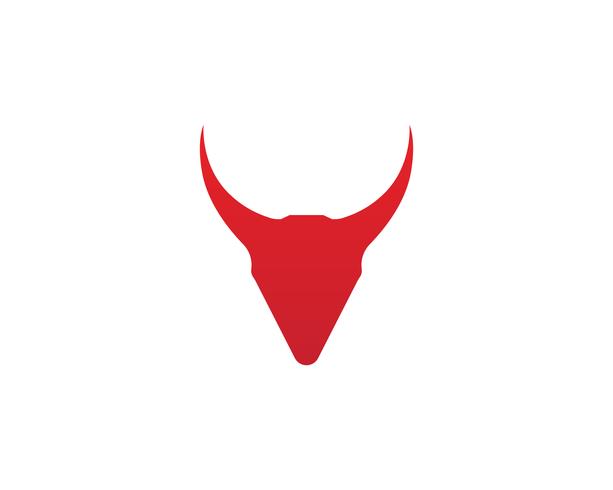 Bull cuerno logotipo y símbolos plantilla de aplicación de iconos .. vector