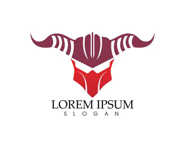 Gladiator mask warior logo and symbols template vector