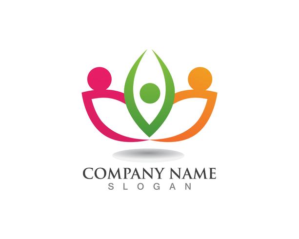 Adoption and community care Logo template vector icon