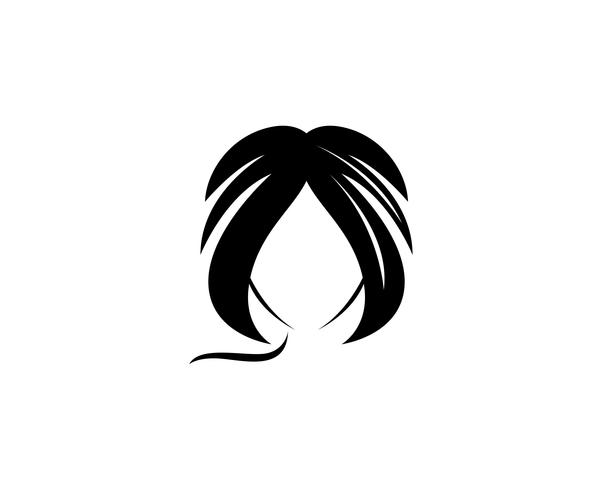 pelo mujer y cara logo y simbolos vector