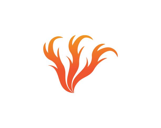 Fire logo hot logo and symbols template icons vector