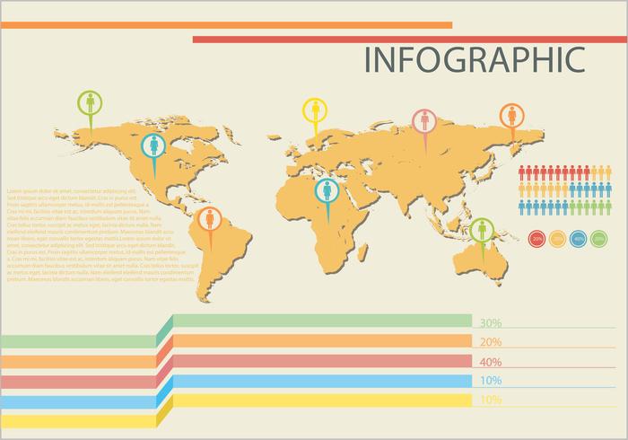 Infographics of a map vector