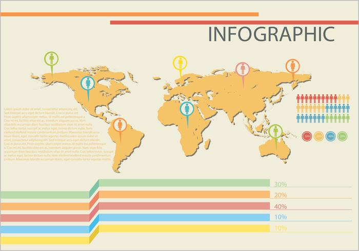 Infografía de un mapa. vector