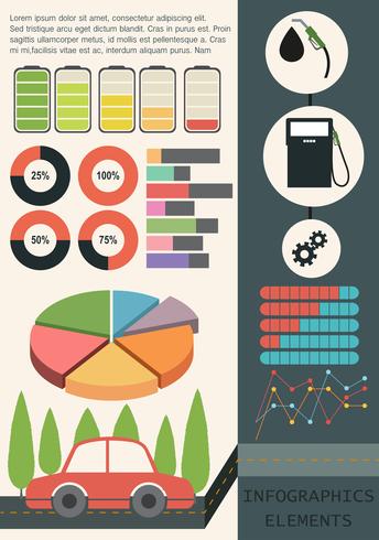 Infographics of a car vector