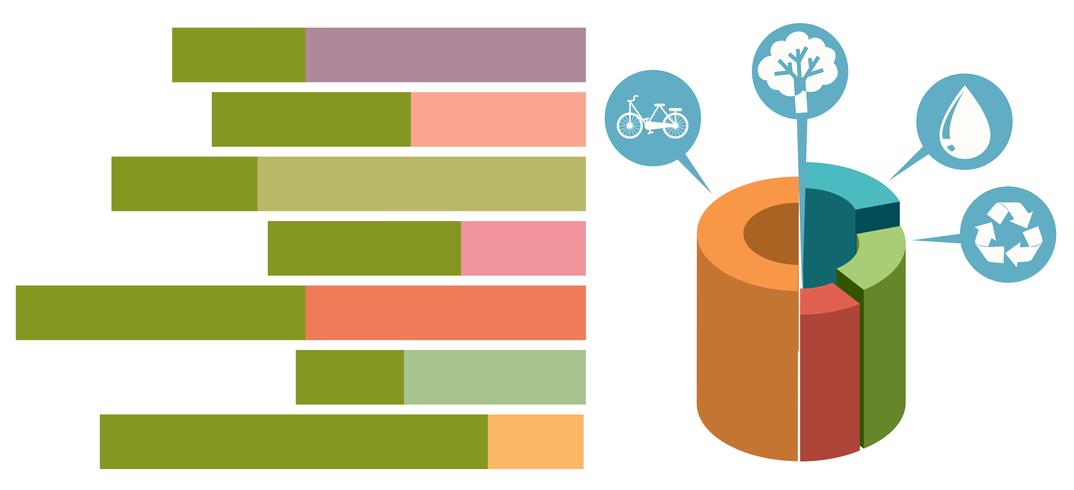 Un infochart que muestra una estadística. vector