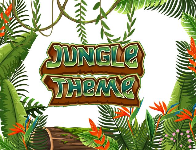 A jungle theme template vector