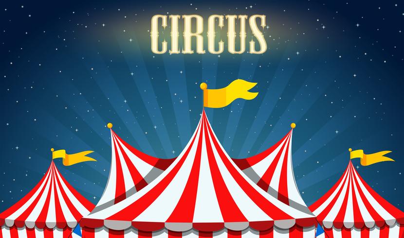 Un borde de circo en blanco vector