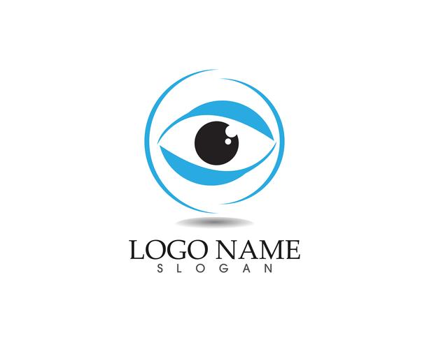 Ojo cuidado logotipo y símbolos plantilla vector iconos aplicación