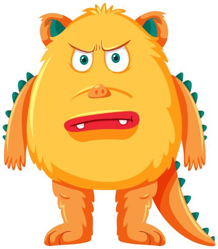 A yellow monster characters vector