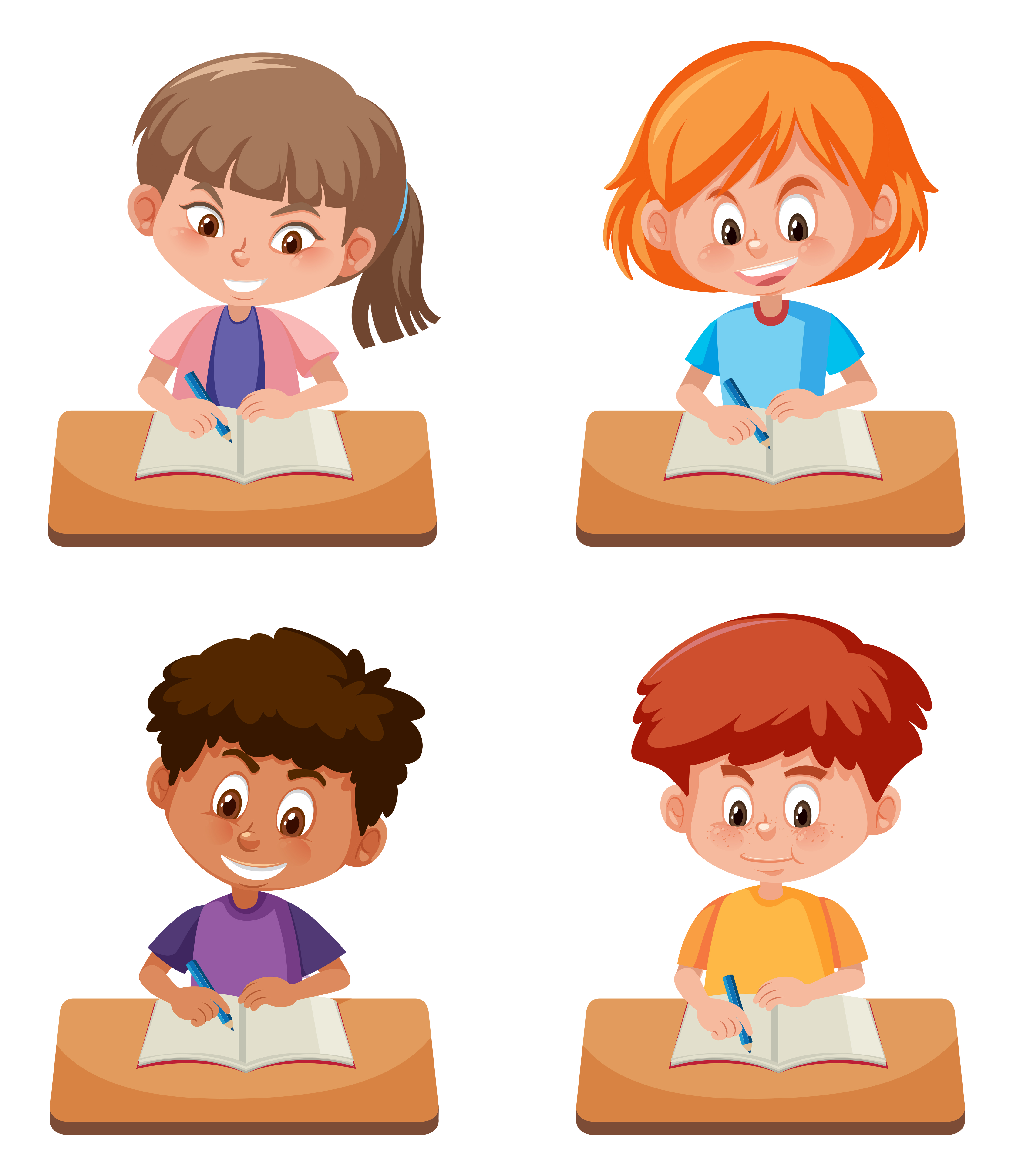 Download A set of student study - Download Free Vectors, Clipart Graphics & Vector Art