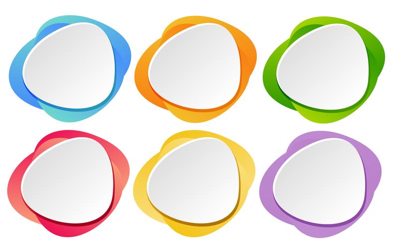 A set of colourful blank banner vector