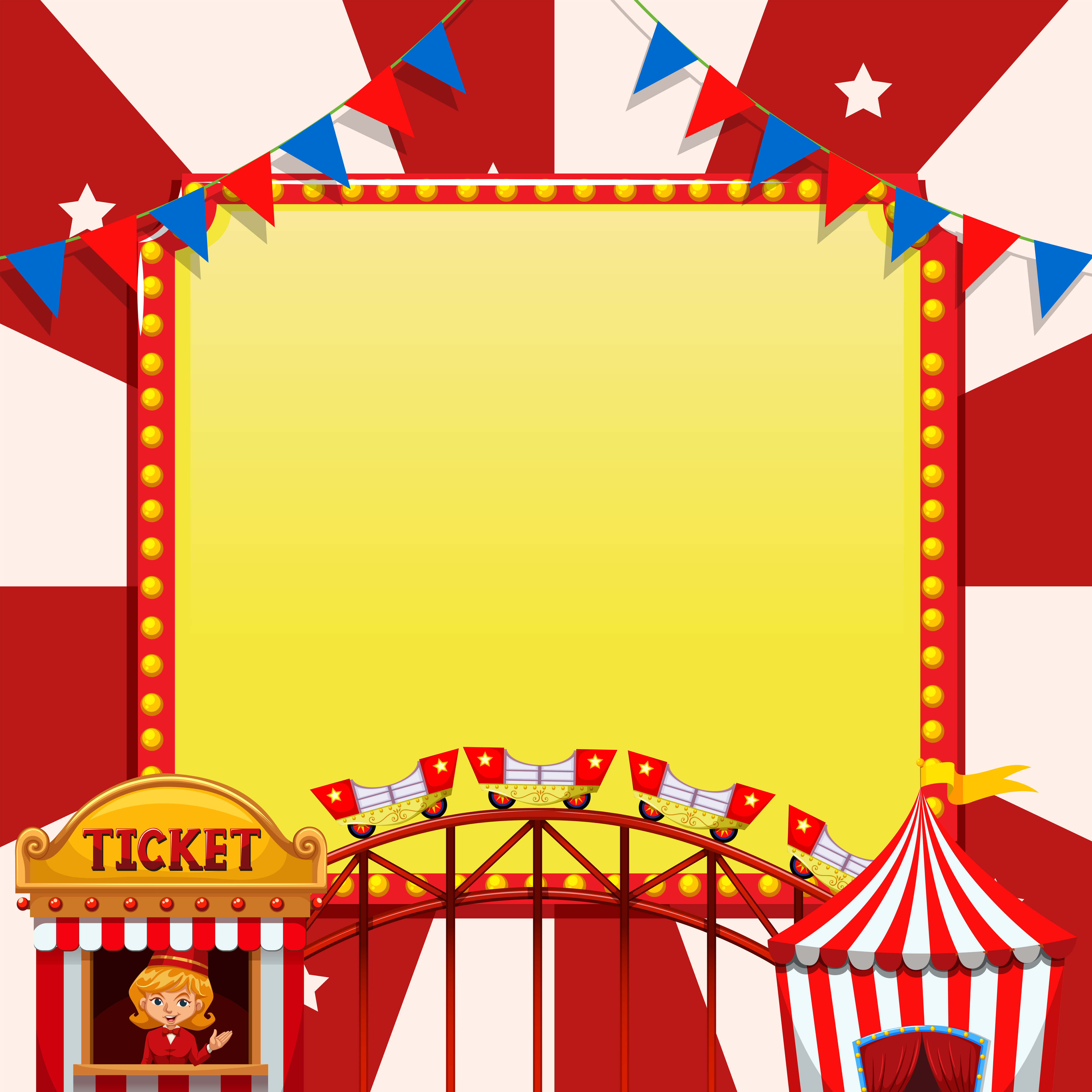 A Circus Note Template 605529 Vector Art At Vecteezy