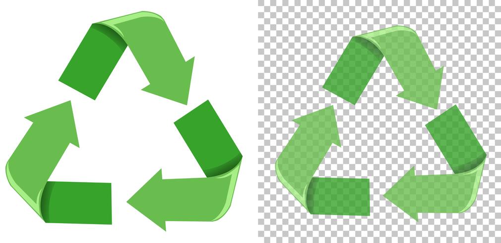 Set of green recycle icon vector