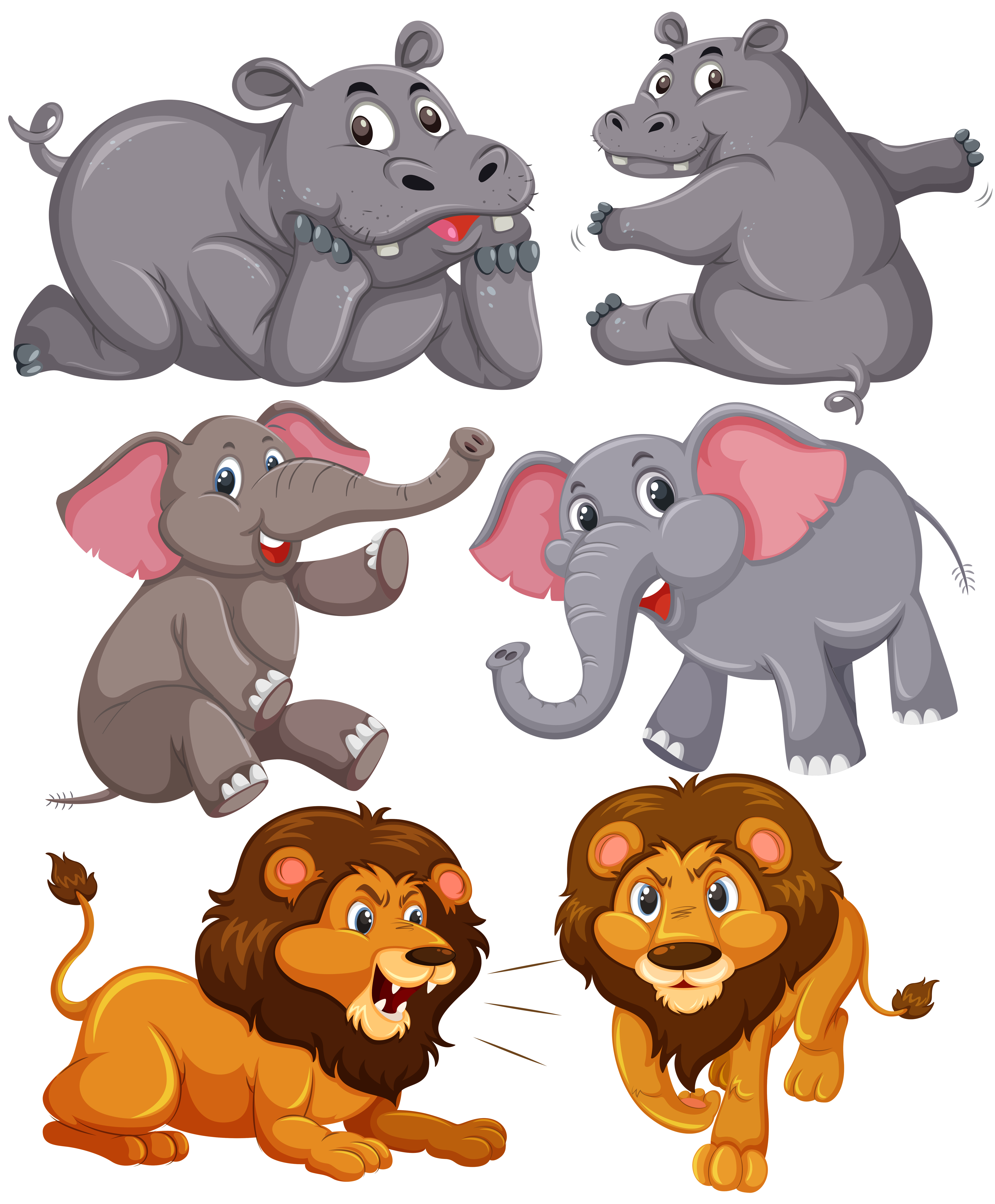 Download Set of african animals 605565 - Download Free Vectors, Clipart Graphics & Vector Art