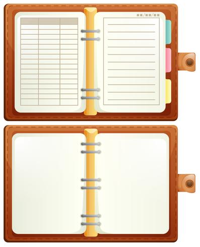 Set of notebook on white background vector