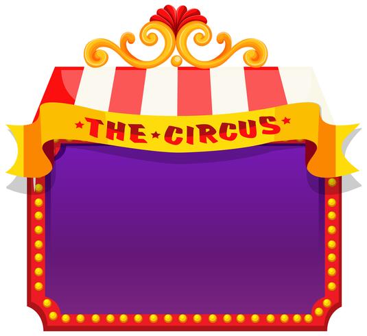 The circus purple blank template vector