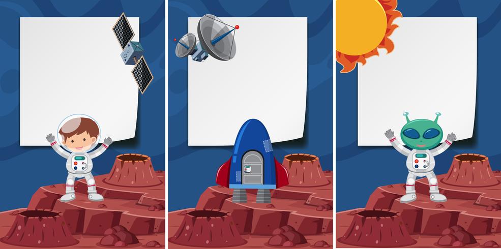 Border templates with different things in space vector