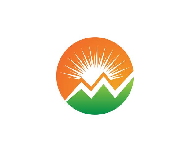 Sun logo and symbols star icon web Vector - 