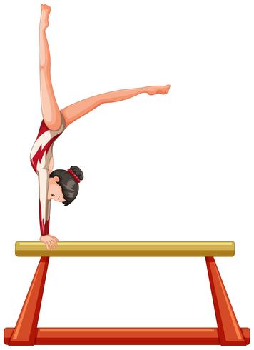 A gymnastics athletes character vector